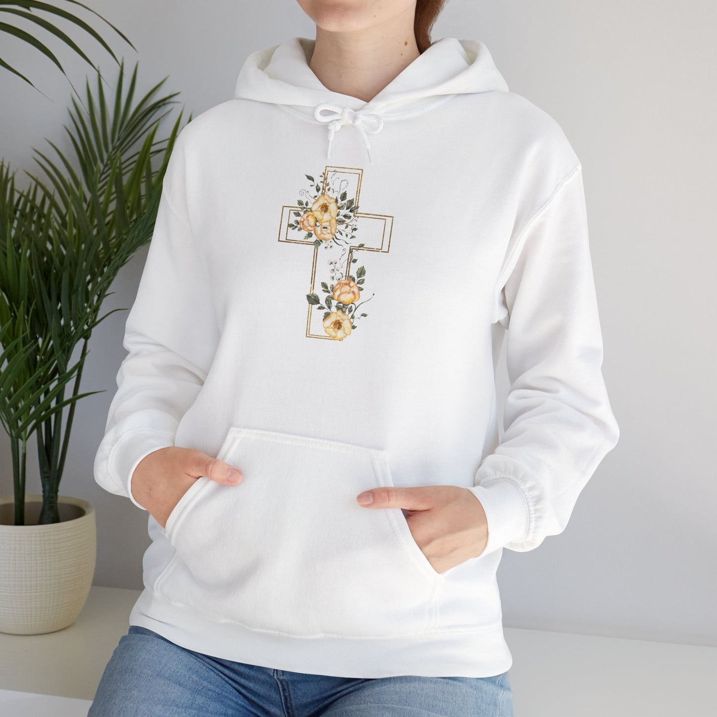 Unisex Heavy Blend™ Hooded Sweatshirt Sweatshirt with cross